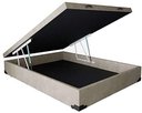 Ver imagem 1 de Cama Box Baú Casal Suede Bege com Pistão a Gás