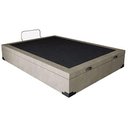 Ver imagem 2 de Cama Box Baú Casal Suede Bege com Pistão a Gás
