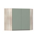 Ver imagem 1 de Armário Canto Diagonal 2 Portas Luci Legno Crema C/Verde
