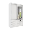 Ver imagem 3 de Guarda Roupa Solteiro com Espelho 2 Portas 6 Gavetas 133cm Chicago