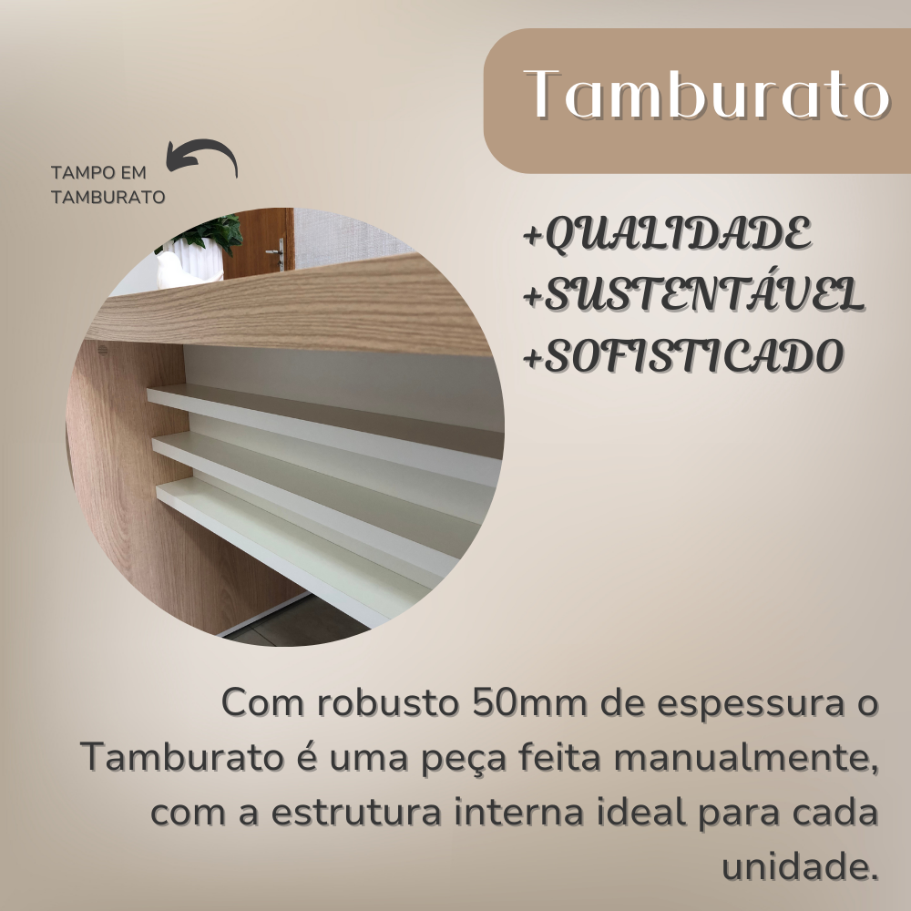 Mesa Elegante para Escritório Executivo 1,6m Tamburato - 11