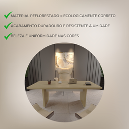 Mesa para Escritório e Reunião 2 Metros em Tamburato Executiva - 15