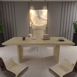 Mesa para Escritório e Reunião 2 Metros em Tamburato Executiva - 2