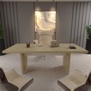 Ver imagem 1 de Mesa para Escritório e Reunião 2 Metros em Tamburato Executiva Branco/Carvalho Artany