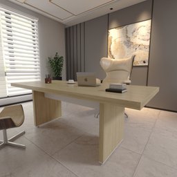 Mesa para Escritório e Reunião 2 Metros em Tamburato Executiva - 5