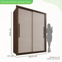 Ver imagem 4 de Guarda Roupa Solteiro 2 Portas 2 Gavetas Costa Rica 