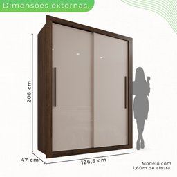 Guarda Roupa Solteiro 2 Portas 2 Gavetas Costa Rica  - 4