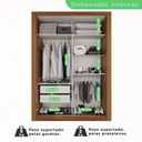 Ver imagem 4 de Guarda Roupa Solteiro 2 Portas 2 Gavetas Costa Rica 