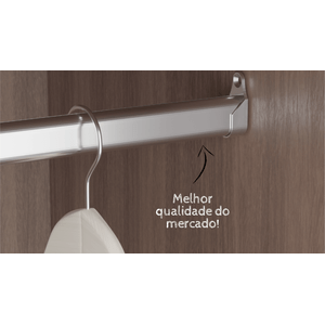 Tubo Cabideiro 95cm Oval Arara Para Guarda Roupas