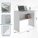 Ver imagem 2 de Mesinha Vitória Escrivaninha Home Office 1 Prateleira / 1 Gaveta Canela