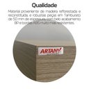 Ver mais imagens de Escrivaninha Mesa Escritório Robusta e Funcional Lado Direito Tamburato 180cm Branco/Carvalho Artany