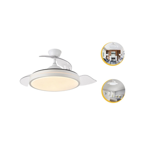 Ventilador Air Basic Branco Pás Retráteis Controle Remoto