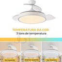 Ver mais imagens de Ventilador Air Basic Branco Pás Retráteis Controle Remoto