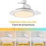 Ventilador Air Basic Branco Pás Retráteis Controle Remoto - 8