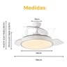 Ventilador Air Basic Branco Pás Retráteis Controle Remoto - 4