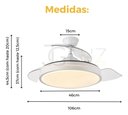 Ver imagem 4 de Ventilador Air Basic Branco Pás Retráteis Controle Remoto