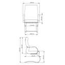 Ver imagem 2 de CADEIRA SOPHIE DIRETOR FIXA BRANCO - MARTIFLEX