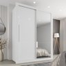 Guarda Roupa Solteiro com Espelho 2 Portas 2 Gavetas Costa Rica  - 2