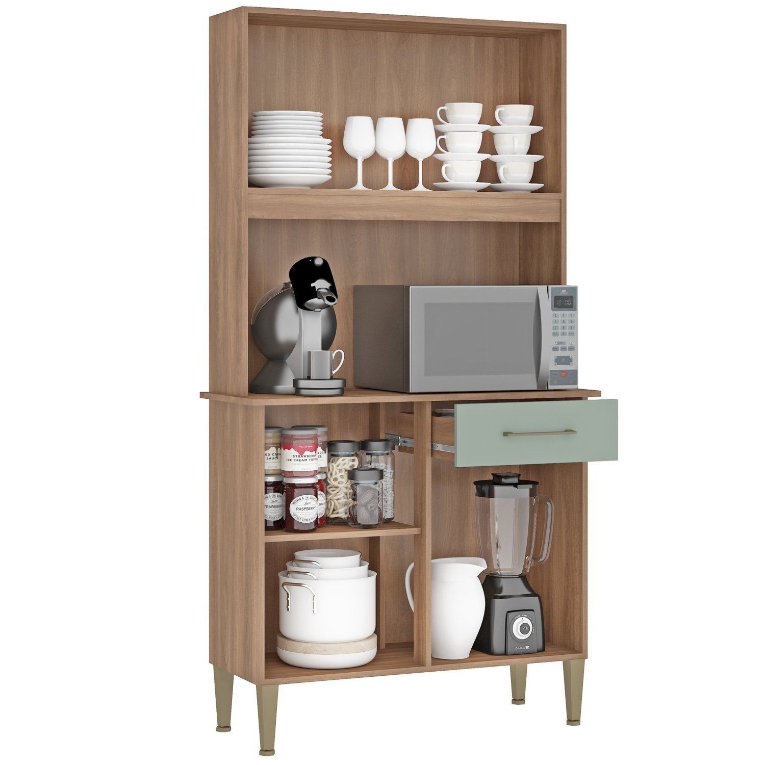 Cozinha Compacta 90cm 4 Portas 1 Gaveta Isabella Fellicci - 3