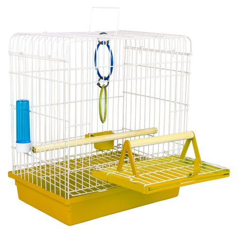 Mini Viveiro Calopsita Amarelo Pet Piu Jel Plast