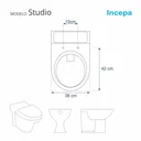 Ver imagem 3 de Assento Sanitário Laqueado Soft Close Studio Cinza Escuro para vaso Incepa