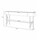 Ver imagem 3 de Aparador Vivaz 160cm Off White com Pés Dourados em Ferro Mdf para Sala Moderna - Off-white/carvalho