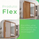 Ver imagem 7 de Guarda-Roupa Solteiro 2 Portas com Espelho Lateral 2 Gavetas Costa Rica Cinamomo