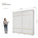 Ver imagem 3 de Guarda-Roupa Casal Elise 2 Portas de Correr 4 Gavetas com Pés 100 MDF Pm Home