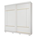 Ver imagem 2 de Guarda-Roupa Casal Elise 2 Portas de Correr 4 Gavetas com Pés 100 MDF Pm Home
