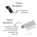 Ver imagem 4 de Kit 5 Puxador Porta Gavet Móveis Cozinha Drop Alumínio 125mm - Prata