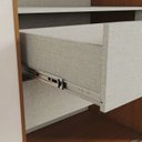 Ver imagem 7 de Guarda-Roupa Solteiro 2 Portas Deslizantes 2 Gavetas com Espelho Lucca Cinamomo/Off White/Avelã
