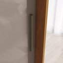 Ver imagem 6 de Guarda-Roupa Solteiro 2 Portas Deslizantes 2 Gavetas com Espelho Lucca Cinamomo/Off White/Avelã