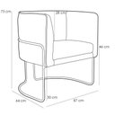 Ver imagem 2 de Kit 2 Poltronas Base Aço Betina B-279 Veludo Mostarda