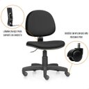 Ver imagem 5 de Cadeira de Escritório Ergonômica Executiva sem Braço Courvin Preto Home Office