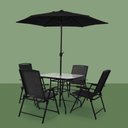 Ver imagem 2 de Conjunto de Jardim Chicago Preto com Ombrelone Mor Life