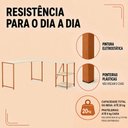Ver imagem 4 de Mesa em L com Prateleira Office em MDF Estilo Insdustrial Klm Store