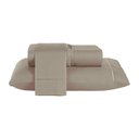 Ver imagem 1 de Roupa De Cama Casal 400 Fios 4 Peças Toque Acetinado 100% Macio Casa Dona
