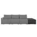 Ver imagem 6 de Sofá Ilha 3 Lugares Living 402cm Modulado para Sala Lary Linho Grafite/pu Pto K01 - D'Rossi