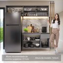 Ver imagem 6 de Armário de Cozinha Compacta Suspenso 200cm Cinza Nice Madesa 04xa