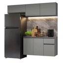 Ver imagem 1 de Armário de Cozinha Compacta Suspenso 200cm Cinza Nice Madesa 04xa