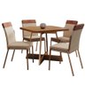 Conjunto Sala de Jantar 4 Cadeiras Seul Carraro  - 2