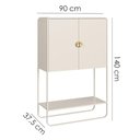 Ver imagem 3 de Balcao Cafe Bar Organico 2 Portas 90 cm 28069 Off White Artesano