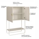 Ver imagem 4 de Balcao Cafe Bar Organico 2 Portas 90 cm 28069 Off White Artesano