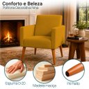 Ver imagem 3 de Poltrona Decorativa para Sala Recepção Consultório Suede Cores Pés Palito