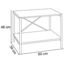 Ver imagem 4 de Kit 2 Sapateiras Multiuso Hall de Entrada 60cm 2 Prateleiras Padova Demolição/Preto - Artefamol