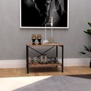 Ver imagem 2 de Kit 2 Sapateiras Multiuso Hall de Entrada 60cm 2 Prateleiras Padova Demolição/Preto - Artefamol