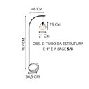 Ver imagem 3 de Luminária de Chão Milão Cúpula Diamante Metal Abajur Piso Moderno:preto/preto
