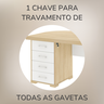 Mesa Executiva para Escritório em Tamburato 4 Gavetas Elegante e Funcional - 19