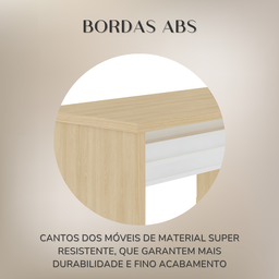 Mesa Executiva para Escritório em Tamburato 4 Gavetas Elegante e Funcional - 14