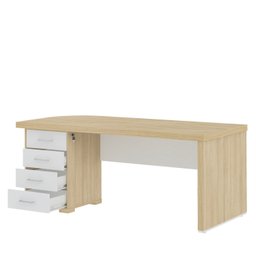 Mesa Executiva para Escritório em Tamburato 4 Gavetas Elegante e Funcional - 12
